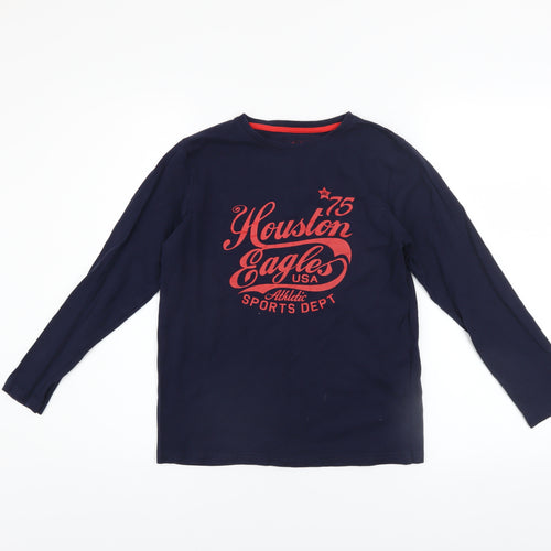 Rebel by Primark Boys Blue Long Sleeve Graphic T-Shirt 11-12 Years
