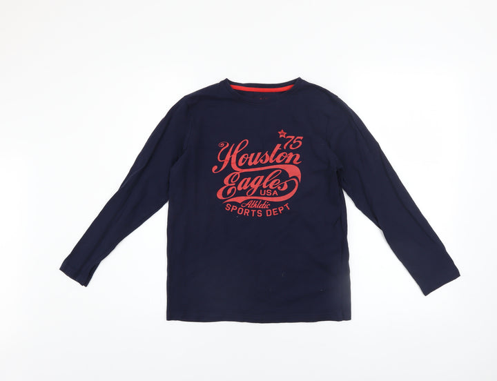 Rebel by Primark Boys Blue Long Sleeve Graphic T-Shirt 11-12 Years