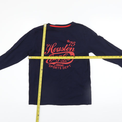Rebel by Primark Boys Blue Long Sleeve Graphic T-Shirt 11-12 Years
