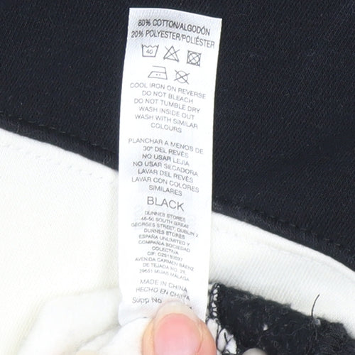 Dunnes Men's Black & White Striped Sweatshirt XS Crew Neck Pullover