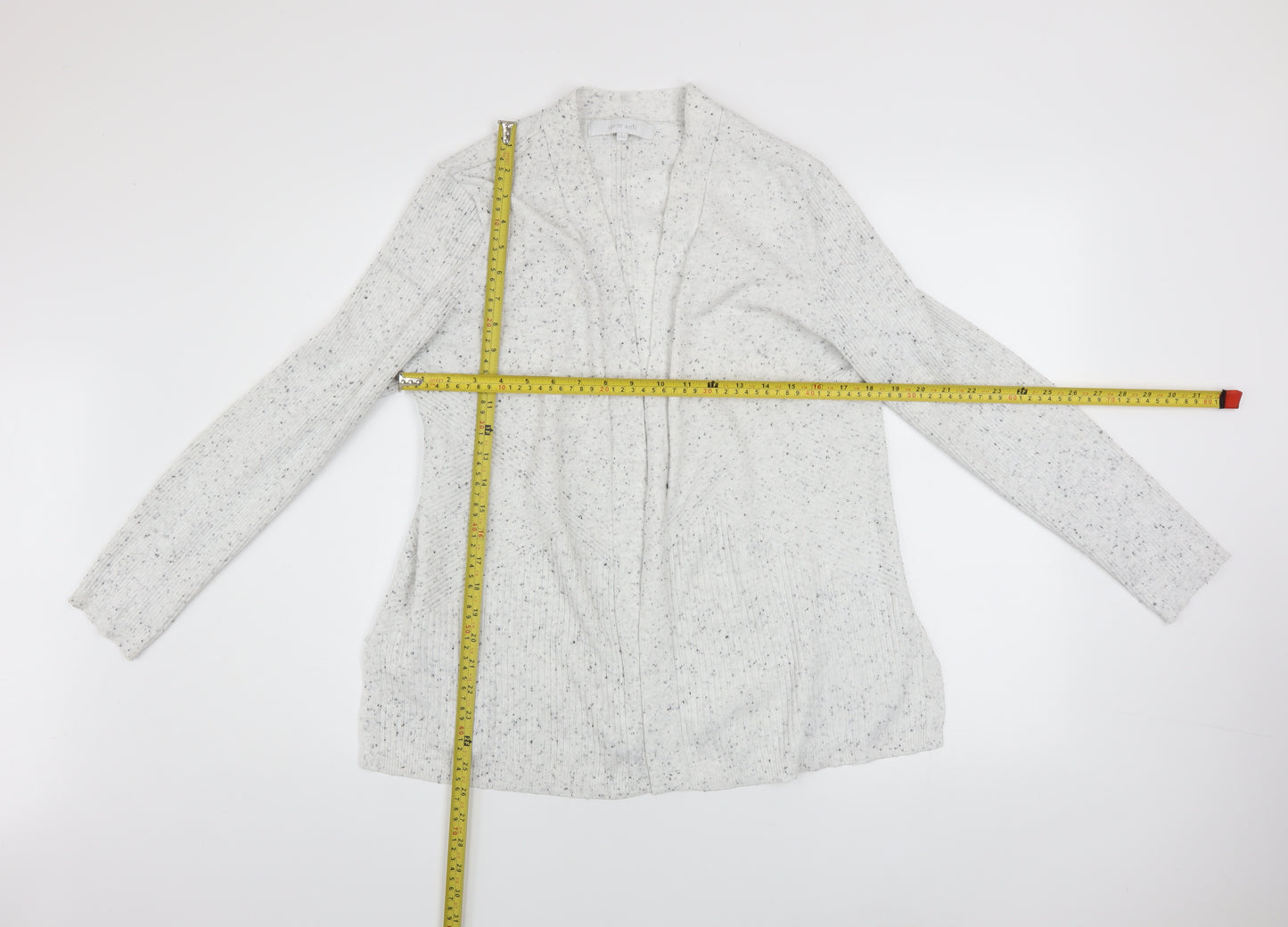Verve Ami Women’s Grey Knit Long Sleeve Open Cardigan L