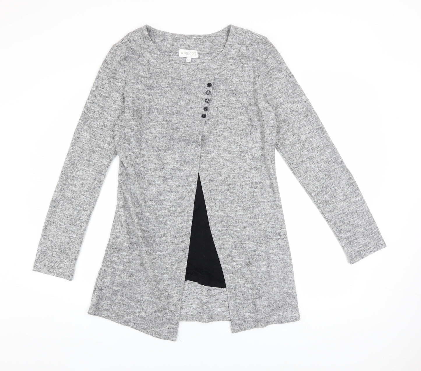 Apricot Womens Grey Long Sleeve Knit Cardigan UK 10