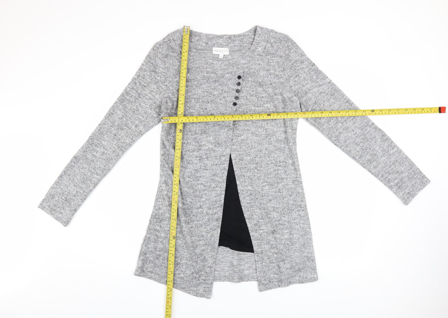 Apricot Womens Grey Long Sleeve Knit Cardigan UK 10