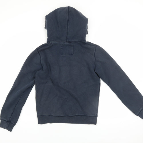 Jack Wills Women's Navy Blue Hooded Pullover Hoodie UK 12