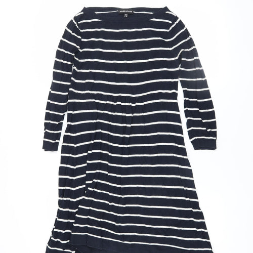 Warehouse Women’s Blue Striped Cotton Shift Dress Size 10