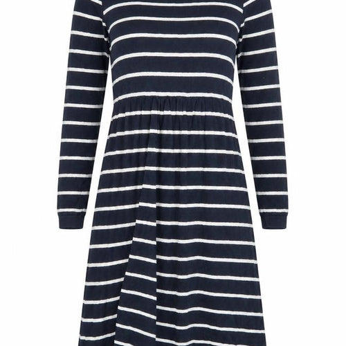 Warehouse Women’s Blue Striped Cotton Shift Dress Size 10