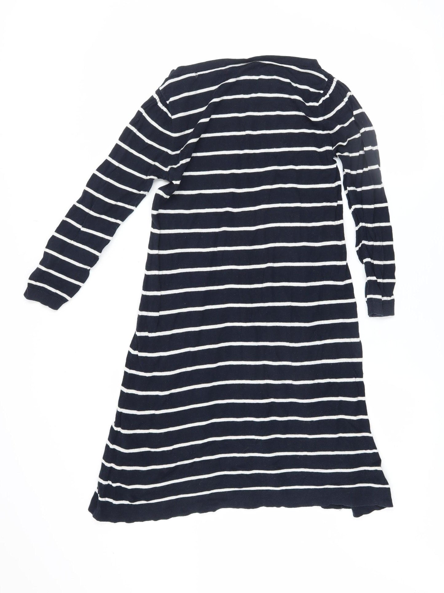 Warehouse Women’s Blue Striped Cotton Shift Dress Size 10