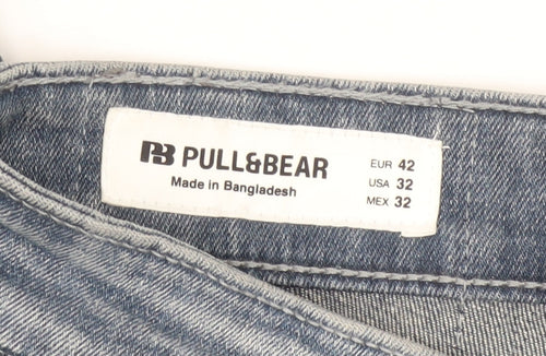 Pull&Bear Men's Blue Slim Fit Denim Jeans Size 32 Straight