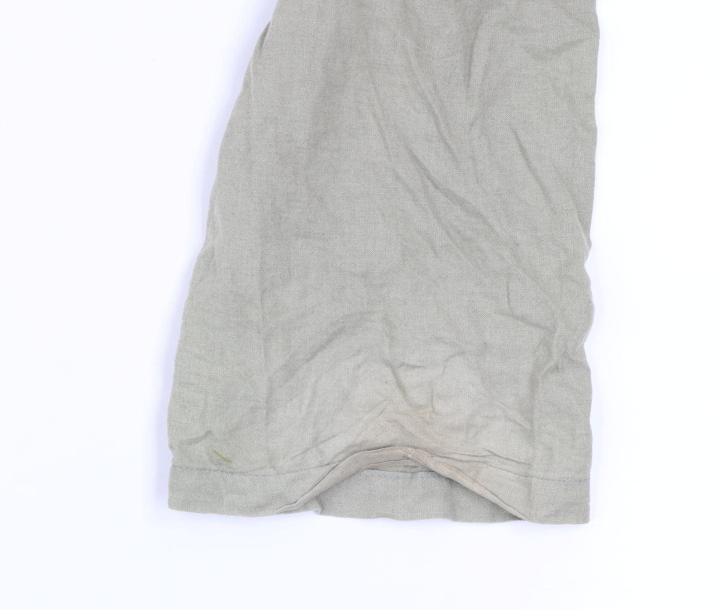 H&M Women’s Beige Regular Fit Linen Cotton Trousers Size S
