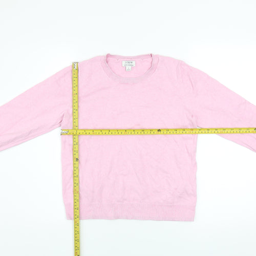 J.Crew Women Pink Cashmere Blend Crew Neck Jumper Size S