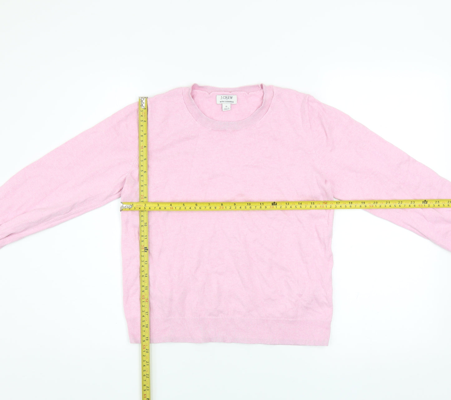 J.Crew Women Pink Cashmere Blend Crew Neck Jumper Size S