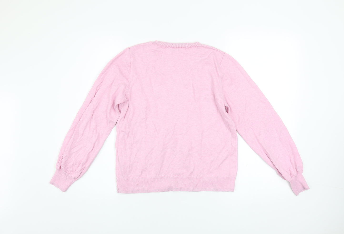 J.Crew Women Pink Cashmere Blend Crew Neck Jumper Size S