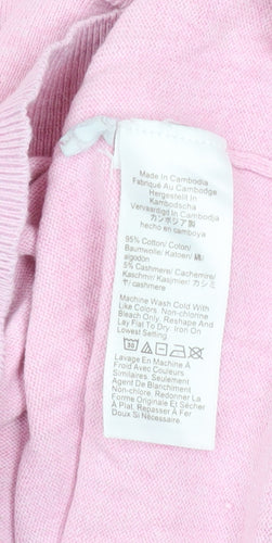 J.Crew Women Pink Cashmere Blend Crew Neck Jumper Size S