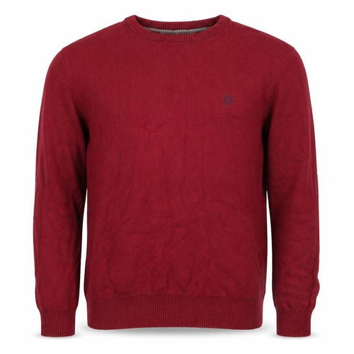 Crew Clothing Co. Men's Red Cotton Crew Neck Jumper Size M
