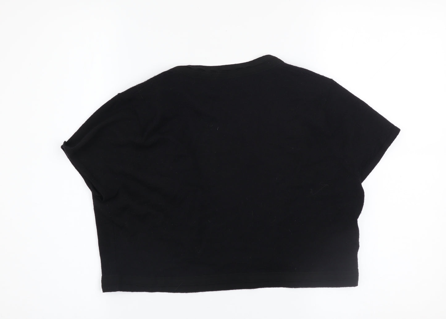 Monsoon Women’s Black Merino Wool Beaded Shrug Size 16 Short Sleeve