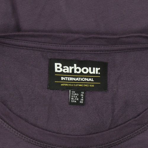 Barbour Women Purple T-Shirt Dress Size 10 Jersey Knee Length
