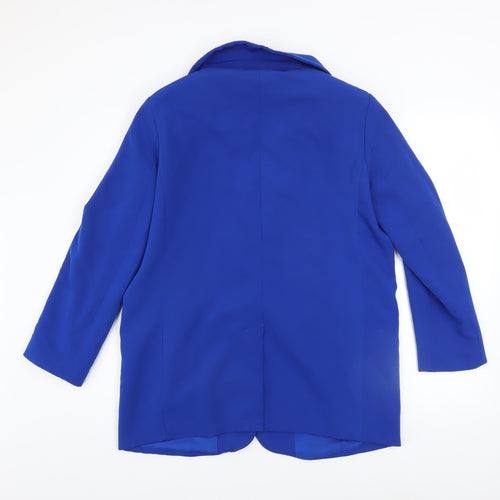 ONLY Women’s Blue Tailored Blazer Size 12 Single-Breasted Jacket