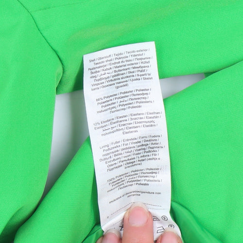 ONLY Women Green Blazer Tailoring Style Size 12 Mid-Length