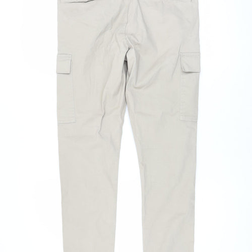 ASOS DESIGN Men's Beige Cargo Slim Fit Trousers W31 L32