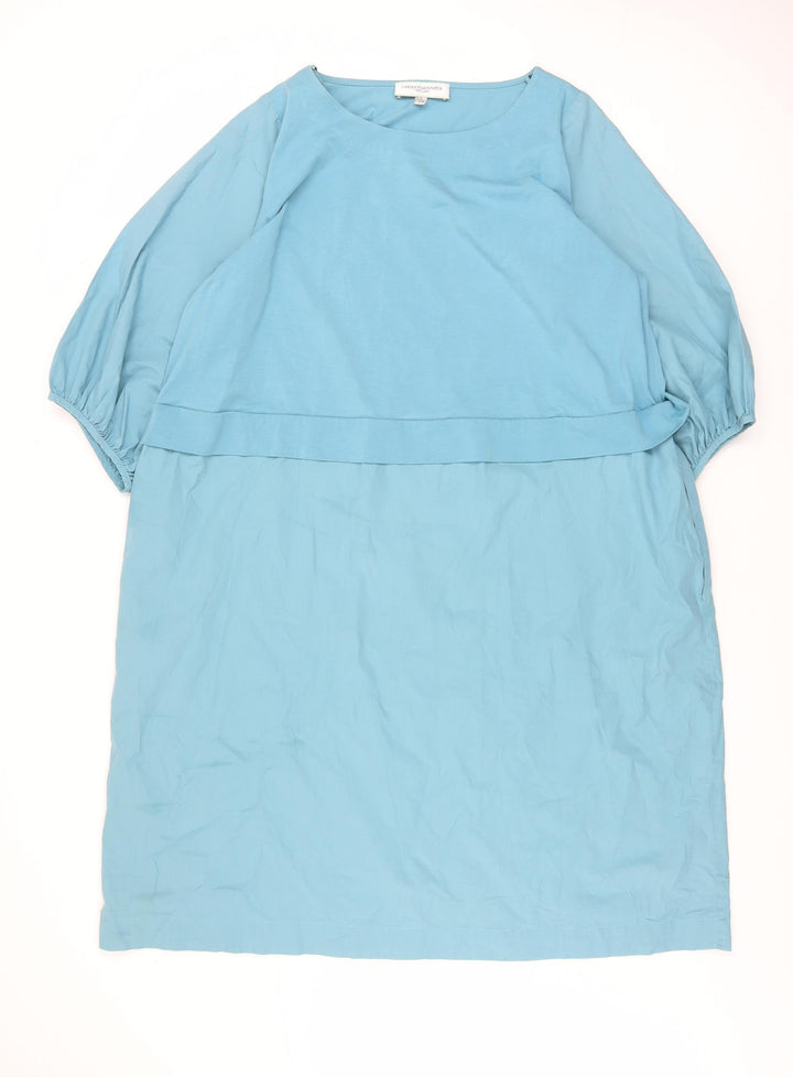 Carolyn Donnelly Women’s Blue XL Shift Dress with 3/4 Sleeves