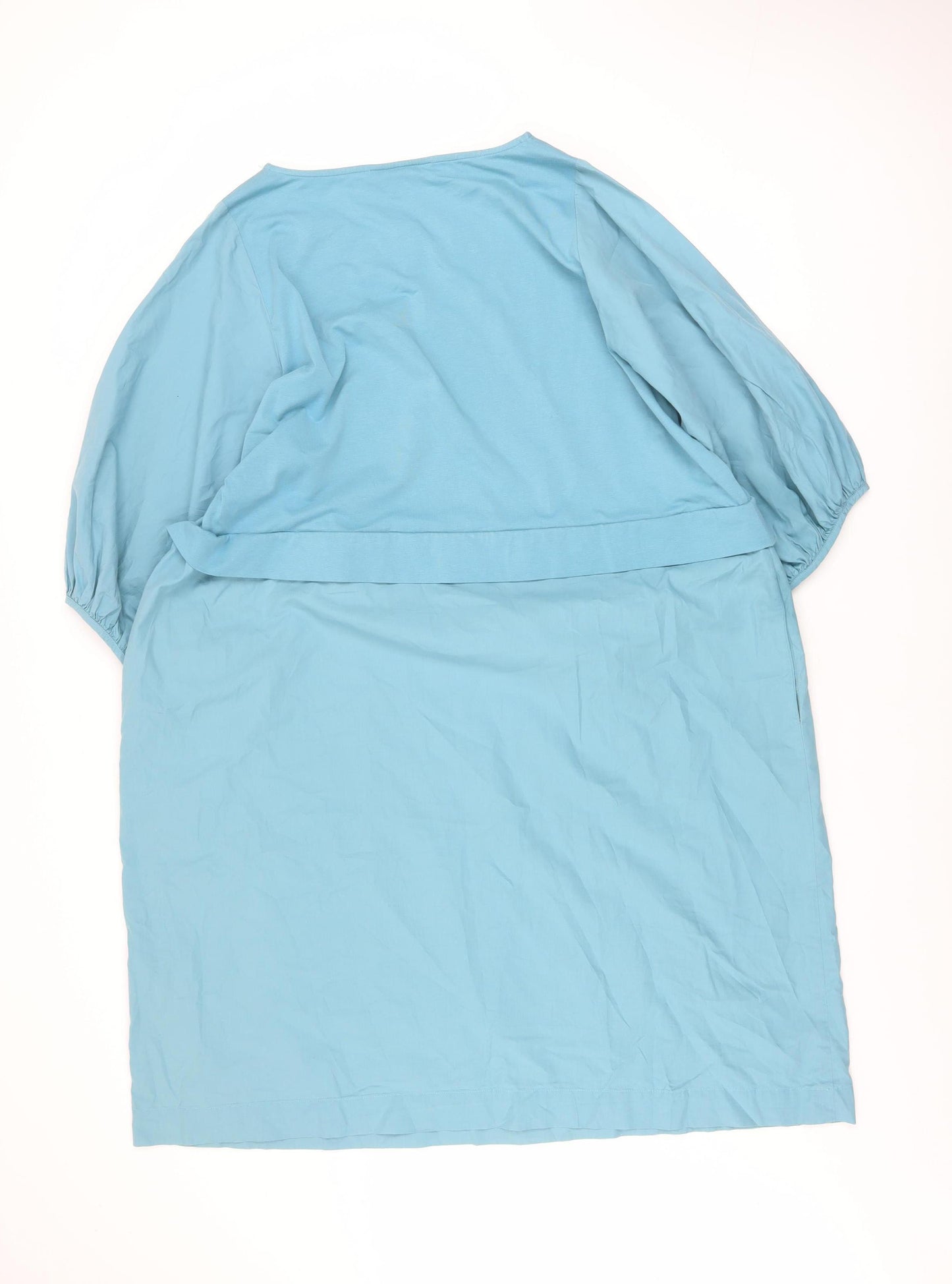Carolyn Donnelly Women’s Blue XL Shift Dress with 3/4 Sleeves