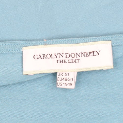 Carolyn Donnelly Women’s Blue XL Shift Dress with 3/4 Sleeves