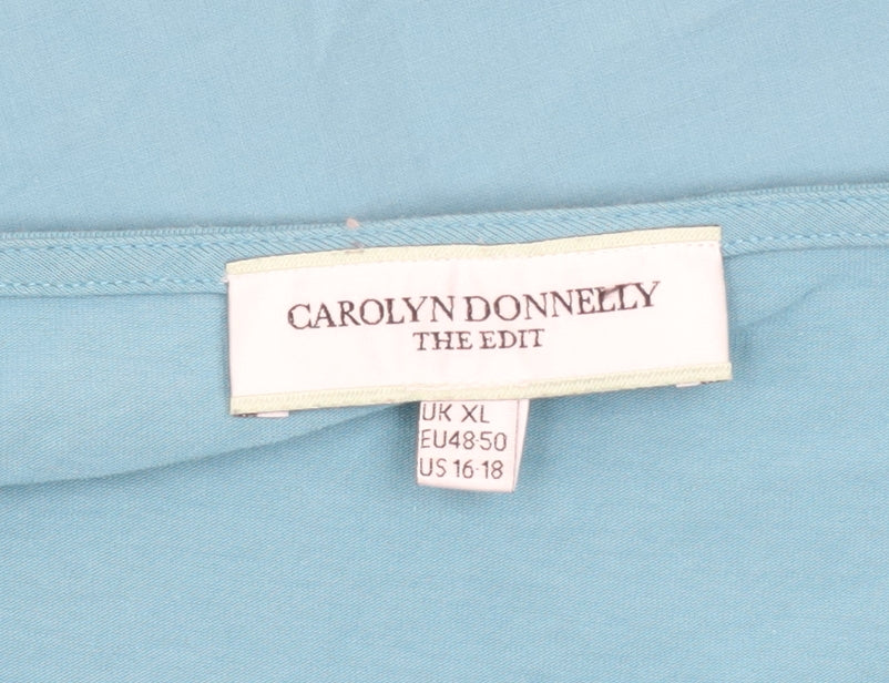Carolyn Donnelly Women’s Blue XL Shift Dress with 3/4 Sleeves