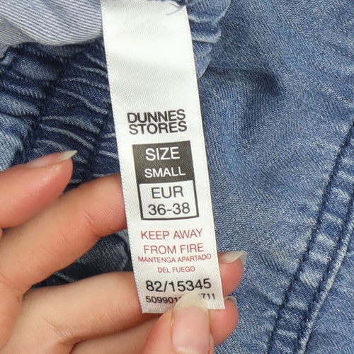 Dunnes Stores Women Blue Cargo Trousers Small Lyocell Jogger Style