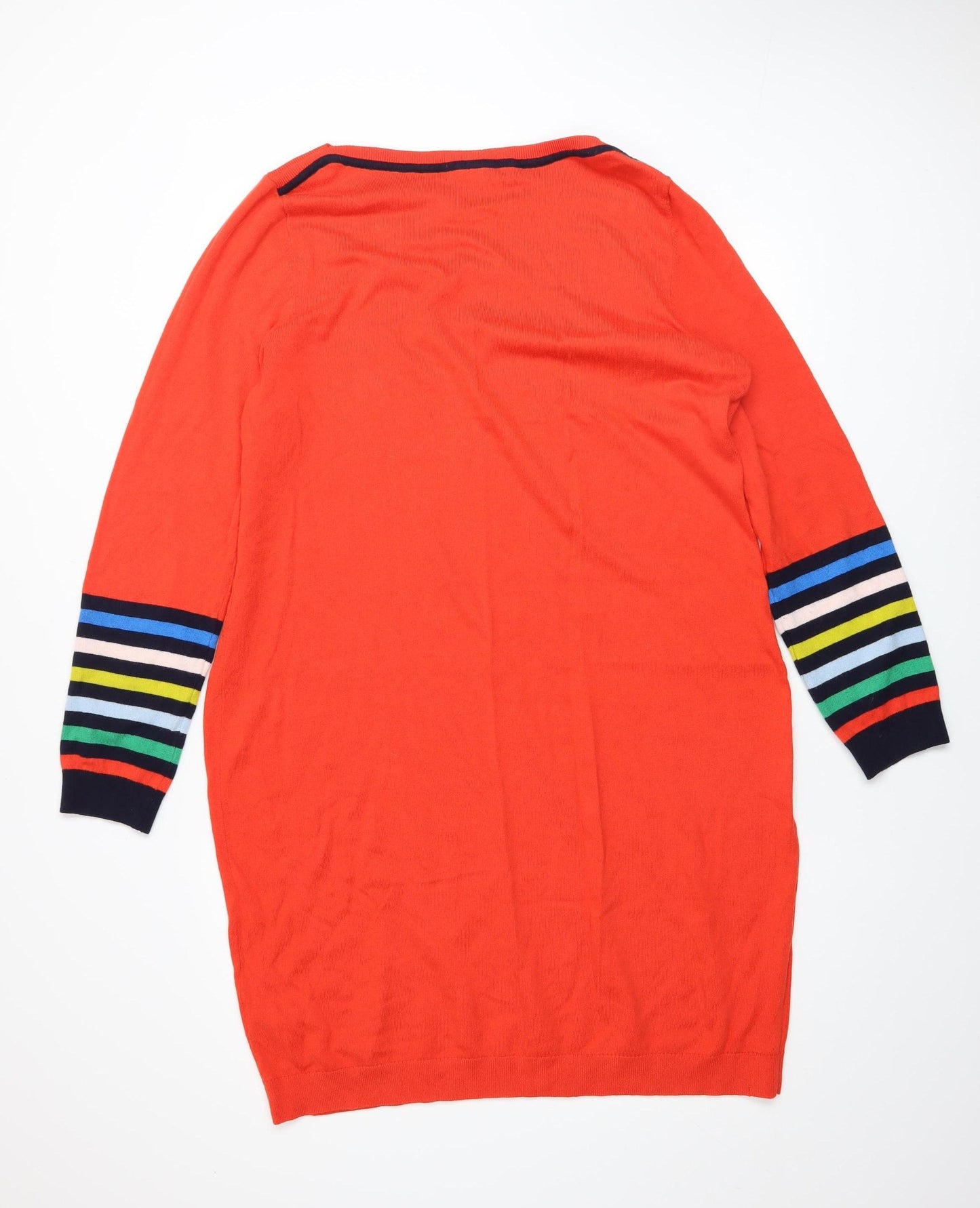 Boden Women Red Jumper Dress Size 20 Knit Cotton Wool Long Sleeve