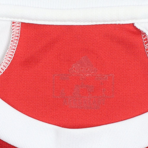Adidas Arsenal Red White Men's M Short Sleeve Football Shirt