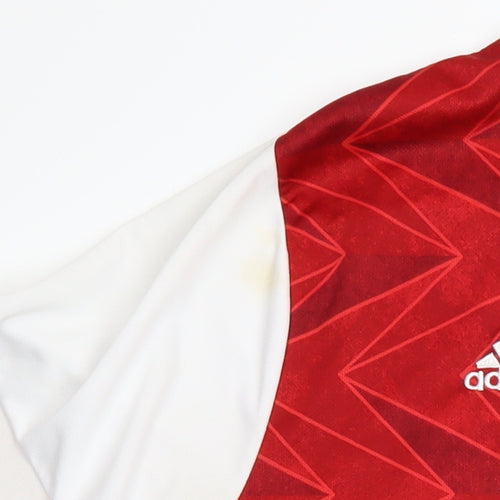 Adidas Arsenal Red White Men's M Short Sleeve Football Shirt