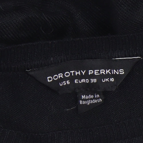 Dorothy Perkins Womens Black Christmas Sequin Jumper Size 10