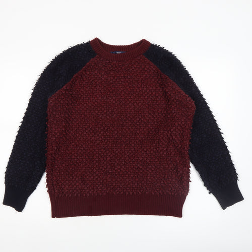Next Women's Red Crew Neck Chunky-Knit Jumper Size 8