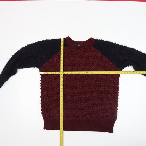 Next Women's Red Crew Neck Chunky-Knit Jumper Size 8