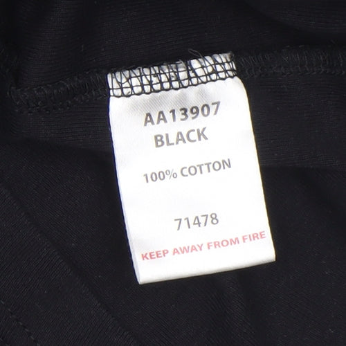 Cotton Traders Men's Black Roll Neck Long Sleeve Top Size M