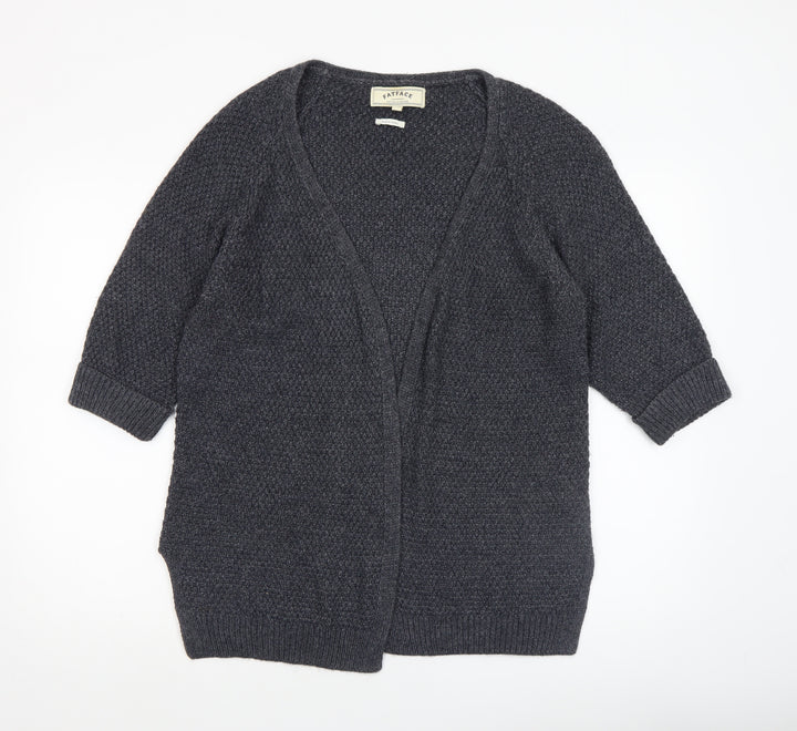 FatFace Women’s Grey Knit 3/4 Sleeve Open Cardigan Size 10