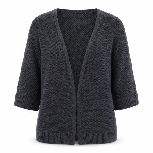FatFace Women’s Grey Knit 3/4 Sleeve Open Cardigan Size 10