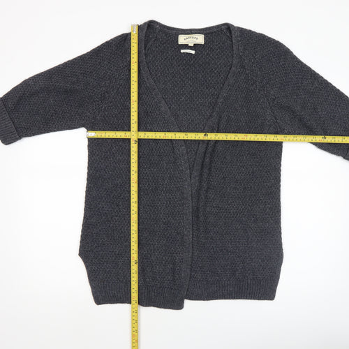 FatFace Women’s Grey Knit 3/4 Sleeve Open Cardigan Size 10