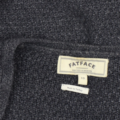 FatFace Women’s Grey Knit 3/4 Sleeve Open Cardigan Size 10