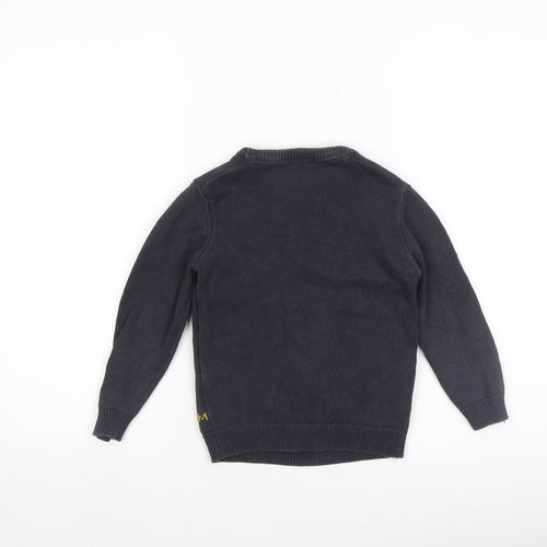 Scooby-Doo Boys Navy Blue Pullover Jumper Cotton Blend Size 4-5 Years