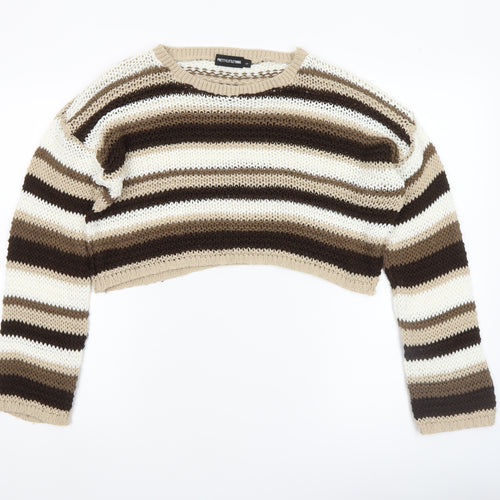PrettyLittleThing Women’s Multicoloured Striped Knit Jumper Size S