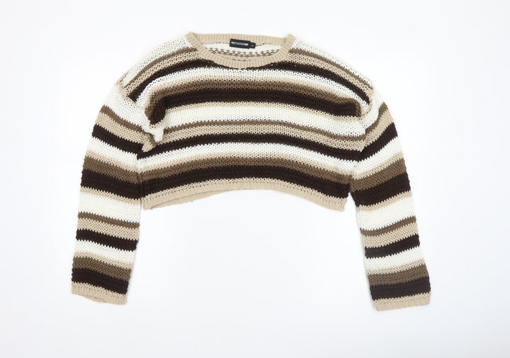 PrettyLittleThing Women’s Multicoloured Striped Knit Jumper Size S