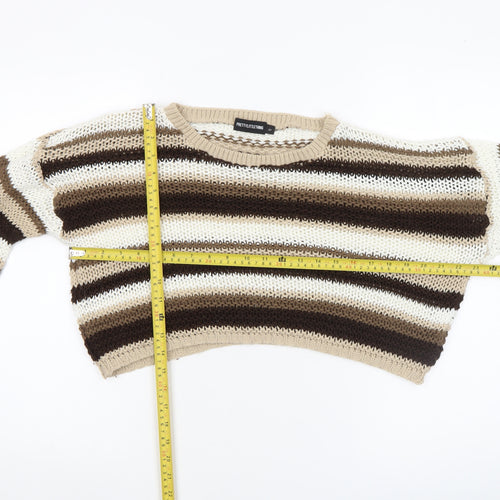 PrettyLittleThing Women’s Multicoloured Striped Knit Jumper Size S