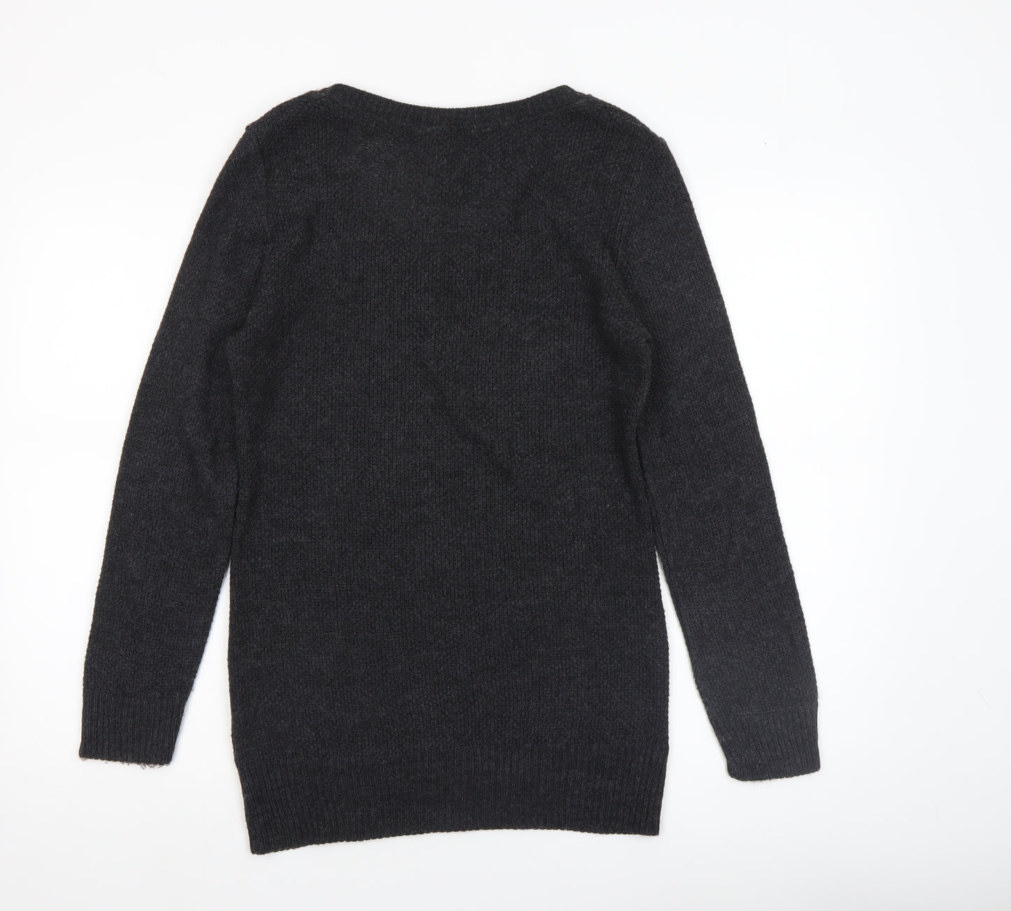 Jane Norman Women’s Grey Christmas Jumper Size 12 Pullover Knit