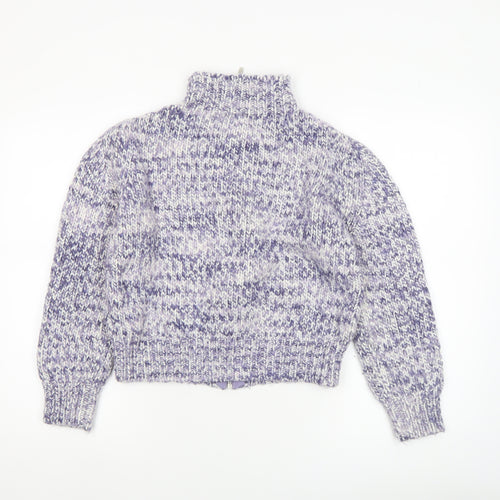 Marks and Spencer Per Una Women Purple Knit Full Zip Jumper M