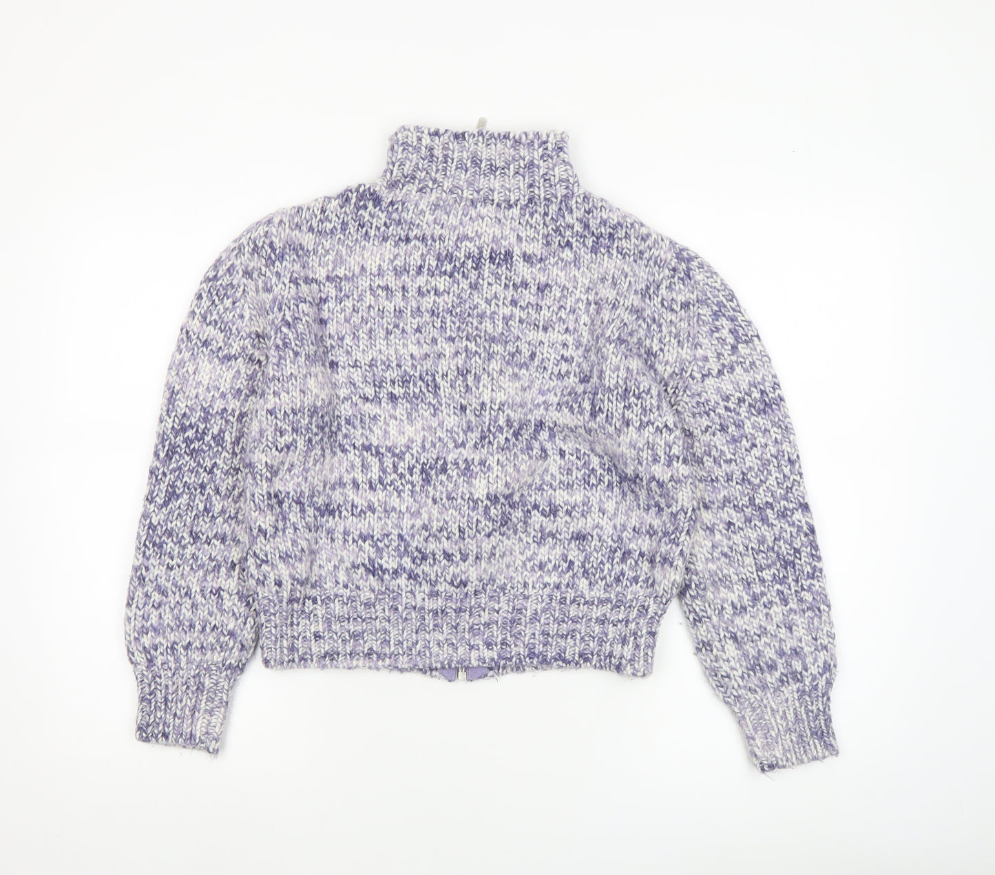 Marks and Spencer Per Una Women Purple Knit Full Zip Jumper M