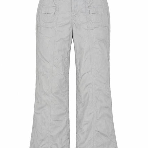 H&M Divided Women’s Grey Cargo Trousers Size 2 Cotton Straight Leg