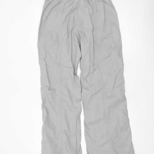 H&M Divided Women’s Grey Cargo Trousers Size 2 Cotton Straight Leg