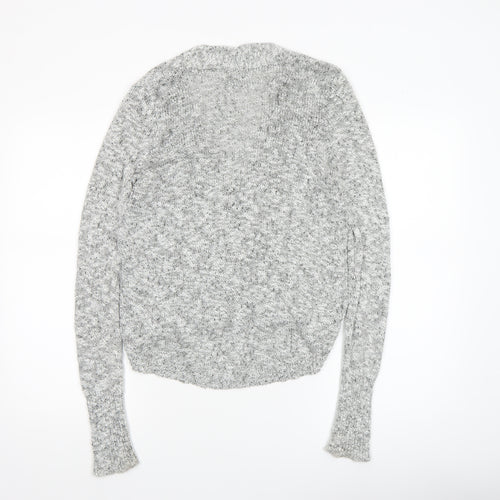 Abercrombie & Fitch Women’s Grey Knit Wrap Jumper Size S