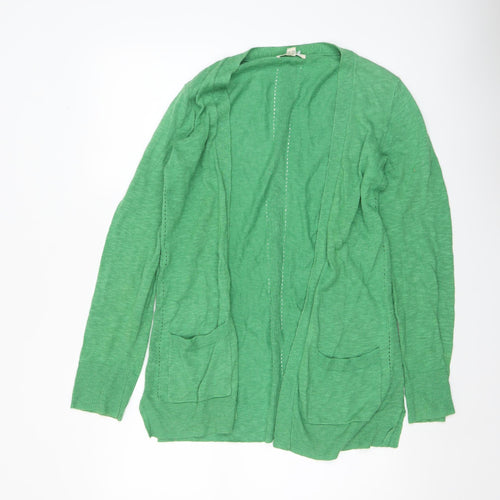 White Stuff Women’s Green Cotton Linen Cardigan UK 8 Lightweight